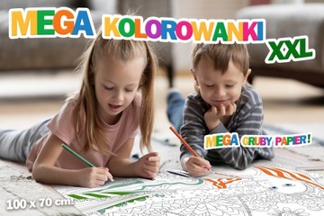 KOLOROWANKA PODŁOGOWA DUŻA 100x70 cm FANTASY 350g
