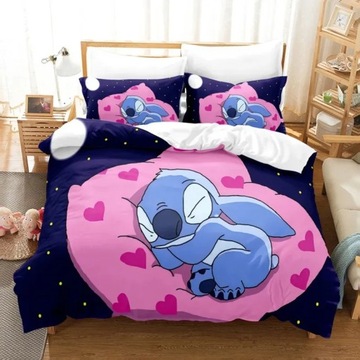 Stitch 3D KOMPLET POŚCIELI POSZEWKA 160x200