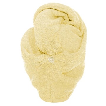 Musztardowy Turban Ręcznik Do Włosów Kąpielowy Frotte Miekki Chłonny