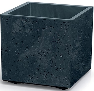 KWIETNIK NISKI NA KÓŁKACH DONICZKA KWIATY SIERRA 39X39X37CM BETON ANTRACYT