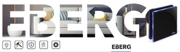 Вентилятор для ванной комнаты EBERG EVO, стекло, светодиод, черный