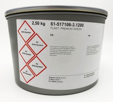 TEMPO PLASTOFFSET PREMIUM ЗЕЛЕНАЯ КРАСКА 2.5 SIEGWERK