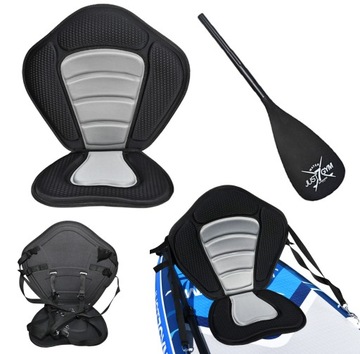 KRZESEŁKO SIEDZISKO KAJAKOWE KRZESŁO Z OPARCIEM DO DESKI SUP +WIOSŁO