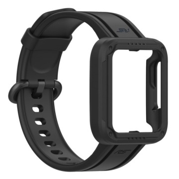 РЕМЕНЬ С ЧЕХОЛОМ ДЛЯ XIAOMI MI WATCH LITE ЧЕРНЫЙ