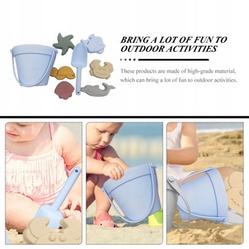 1 комплект силиконовых пляжных игрушек. Пляжный набор.