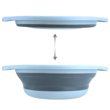 Складная чаша силиконовая туристическая круглая раковина для умывания, большая 8л