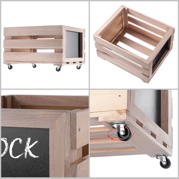 КОРОБКА ДЛЯ РЕКОРДОВ 45x36см ВИНИЛОВЫЙ КОНТЕЙНЕР ПОДСТАВКА НА КОЛЕСАХ