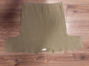 Sweterek damski M Per Una M&S zielony bawełna len
