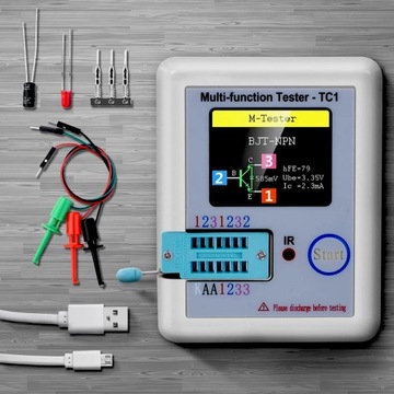 МУЛЬТИМЕТР ТЕСТЕР КАТУШЕК ТРАНЗИСТОРОВ ДИОДНЫХ КОНДЕНСАТОРОВ КАБЕЛЬ LCR-T7