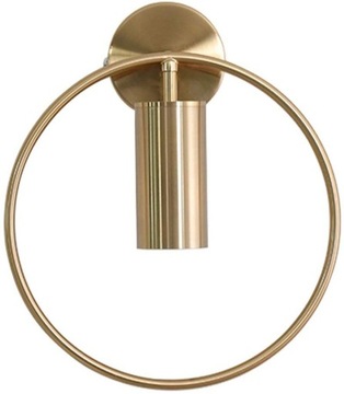 LAMPA ŚCIENNA KINKIET GLAMOUR RING OBRĘCZ ZŁOTA APP922