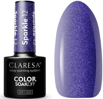 CLARESA LAKIER HYBRYDOWY UV/LED SPARKLE 12