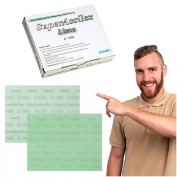 WSTĘGA NA RZEP KOVAX SUPER ASSILEX LIME DO SZLIFOWANIA 130X170MM K1000