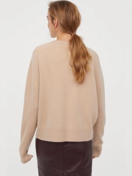 H&M HM Kaszmirowy sweter damski modny stylowy miękki miły ciepły 36 S