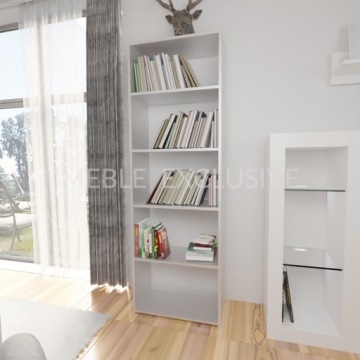 КНИЖНЫЙ ШКАФ 60 КНИГ ПЕРЕДАТКИ БЕЛАЯ ДОСКА 18 мм