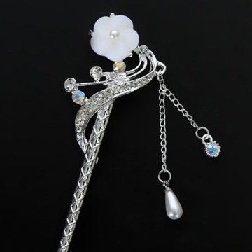 Newest Flower Hair Forks Retro Style Long Tas