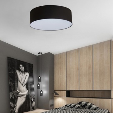 LAMPA PLAFON SUFITOWY ŻYRANDOL LP1 LED ABAŻUR 30 SALON SYPIALNIA BIURO HOL