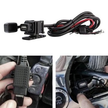 Мотоцикл USB телефон зарядное устройство Адаптер кабель