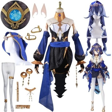 Genshin Impact Layla Cosplay Kostium Peruka