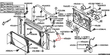 SUBARU TRIBECA 08-12 PŘÍVOD WAZ CHLADIČŮ VODY