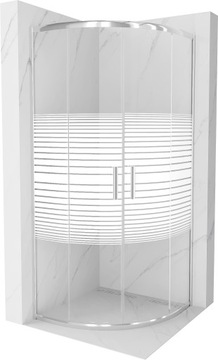 MEXEN RIO KABINA PRYSZNICOWA PÓŁOKRĄGŁA 70x70 PASY