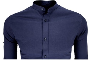 Мужская узкая рубашка стойка из хлопка 864 XL