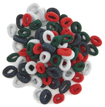 Frotki Gumki do Włosów Brokatowe Mix