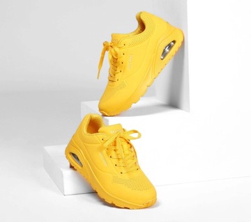 Buty sneakersy Skechers Uno Stand on SKECH AIR SPORTOWE DAMSKIE 73690-YEL