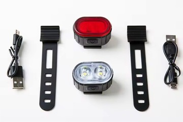 ВЕЛОСИПЕДНАЯ ЛАМПА СВЕТОДИОДНАЯ ПОДСВЕТКА ДЛЯ ВЕЛОСИПЕДНОГО РУЛЯ ПЕРЕДНЯЯ + ЗАДНЯЯ USB ПИТАНИЕ