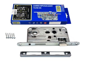 ZAMEK DRZWIOWY WPUSZCZANY HOBES 72/50 WKŁAD K133