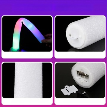 RGB светодиодные светящиеся палочки из пенопласта, 15 шт., для вечеринок