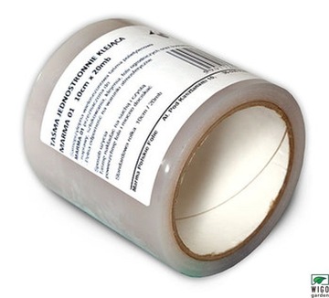 Taśma do klejenia folii 10 cm x 20 mb + 5mb gratis