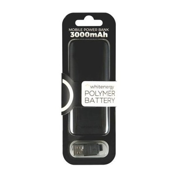 Whitenergy Powerbank, 3000mAh, polimerowa bateria, wskaźnik naładowania, ka