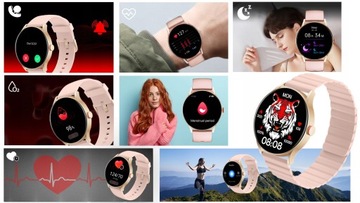 ЧАСЫ ЖЕНСКИЕ SMARTWATCH, розовые, спортивные, в подарок СОЕДИНЕНИЯ