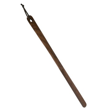 Drewniana łyżka do butów, długa sukienka z butami na smyczy Czarny orzech 75 cm