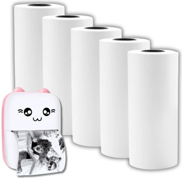 5 x ROLKA DO DRUKUSIA PAPIER TERMICZNY XXL WKŁADY DO MINI DRUKARKI DRUKUŚ