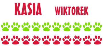 наклейки на велосипед ИМЯ ИМЕНА отпечатки лап ЦВЕТА