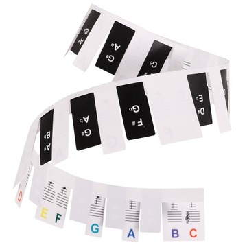 ПРОЗРАЧНАЯ БУМАГА НАКЛЕЙКИ НА КЛАВИАТУРУ ПИАНО ДЕТСКАЯ ПРОЗРАЧНАЯ ЛЕНТА 2 ШТ.