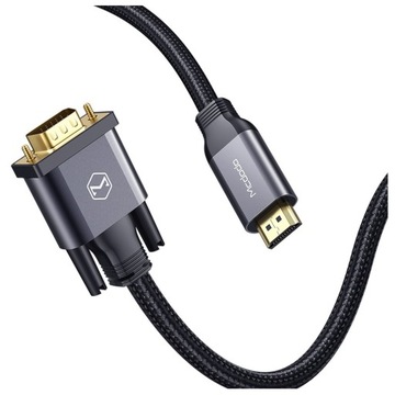 MCDODO KABEL ADAPTER PRZEWÓD D-SUB HDMI do VGA 2m