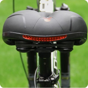 ВЕЛОСИПЕДНОЕ СИДЕНЬЕ С ПРУЖИНАМИ, СПОРТИВНОЕ, ПРОТИВОШОКОВОЕ, ВЕНТИЛЯЦИОННОЕ, ОТРАЖАЮЩЕЕ.