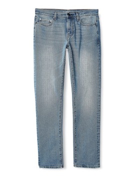 Męskie jeansy ze stretchem Amazon Essentials, Slim Fit Jasne Spranie 34