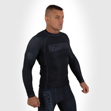 Rashguard Męski z długim rekawem czarny TRACE 2XL