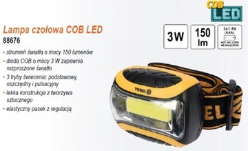 Налобный фонарь COB LED налобный фонарь 3W VOREL