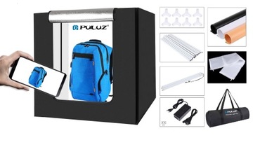 PULUZ PU5080 БЕСТЕНЕВАЯ ТЕНТА 80x80см LED 5500K для фотосъемки товаров