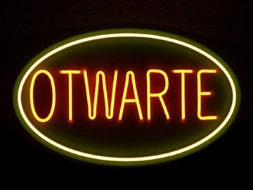NOTWARTE NEON LED NAPIS OTWARTE REKLAMA 500X300MM