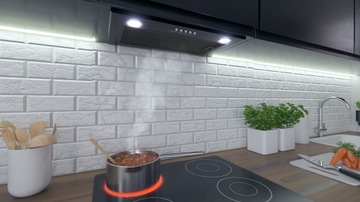 ВСТРАИВАЕМАЯ КУХОННАЯ ВЫТЯЖКА 52см LED освещение КУХОННАЯ КОМБИНИРОВАННАЯ ВЫТЯЖКА