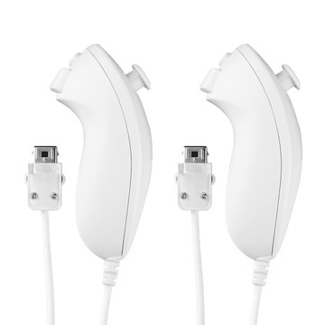 Dwupakowy kontroler Nunchuk do Wii, zdalny kontroler gier Nunchuk Jostick