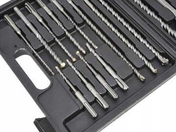 НАБОР СВЕРЛ И ДОЛОТО СВЕРЛА ДОЛОТА ДЛЯ БЕТОННОЙ КЛАДКИ SDS+ PLUS СВЕРЛЕНИЕ ДЛЯ РУБКИ