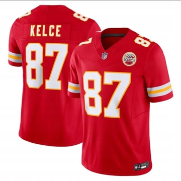 Канзас-Сити Чифс Трэвис Келси 20 2024 Vermelho Americano Futebol Jersey, L