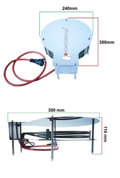 Коптильня с дефлектором для коптильни с кабелем 2кВт ПВА-В2.0