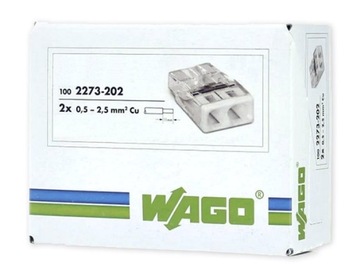 Złączka zaciskowa 2273-202 WAGO 2x2,5m 100 sztuk